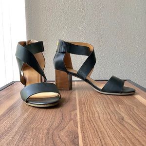Black sandal heels
